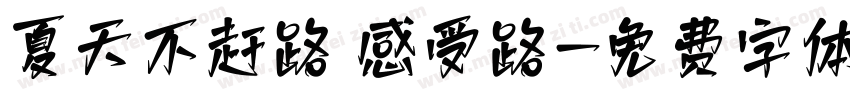 夏天不赶路 感受路字体转换